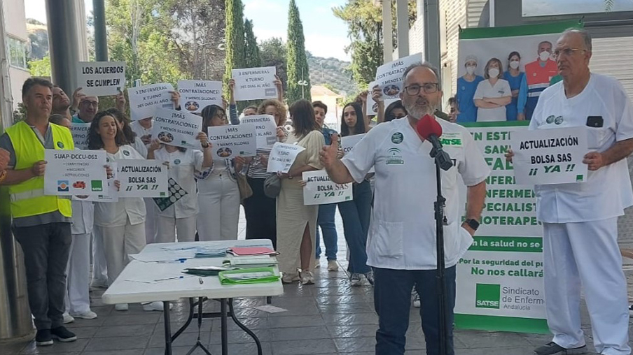 protesta SATSE por desmantelamiento del hospital